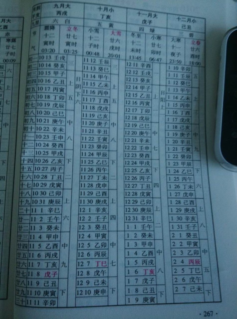 2016節氣時間表